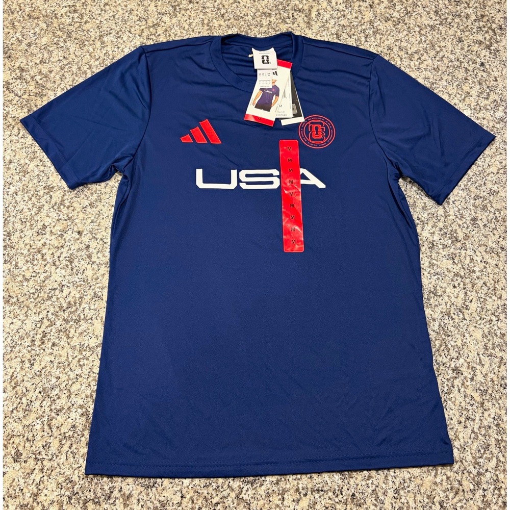 adidas USA Soccer Shirt Size M Blue/Red/White FIFA World Cup 26